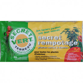 Terreau Rempotage Secret Vert 6 L