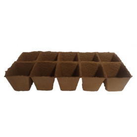 Pots Carrés Biodegradable 8x8x8 Par 10