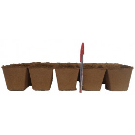 Pots Carrés Biodegradable 8x8x8 Par 10