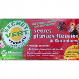 Terreau Plantes Fleuries Et Géraniums 6 L 